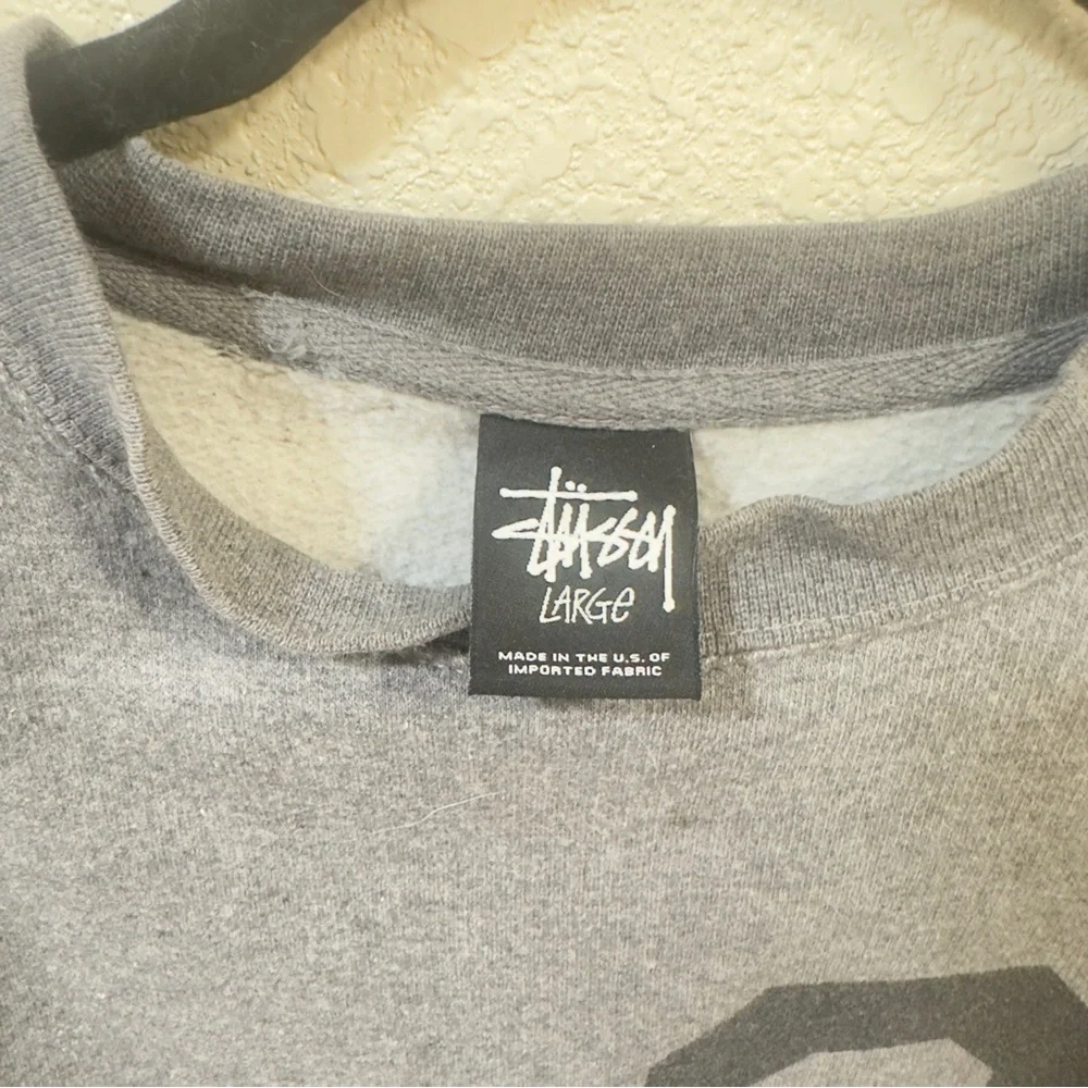 Stussy Gray Crewneck Sweater